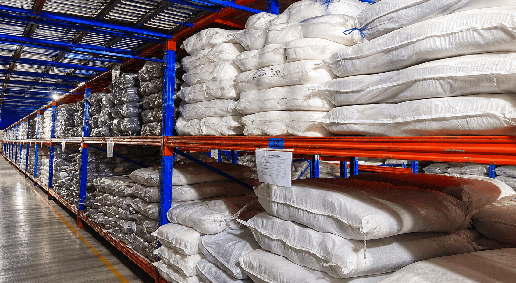 Finished garments packed and ready for export