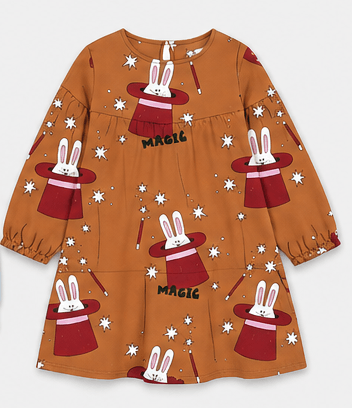 Kids graphic pinafore dress