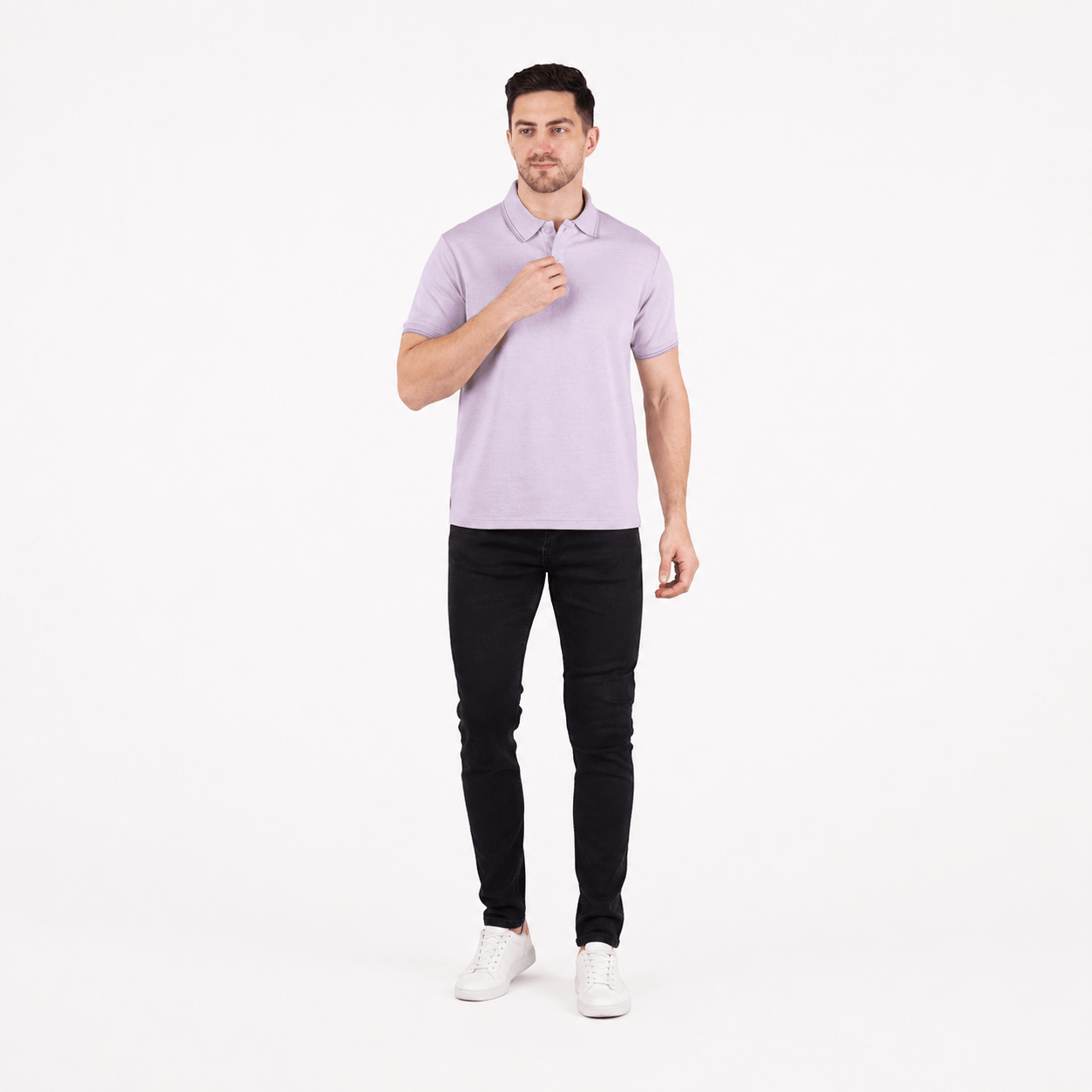 Man model wearing knitwear